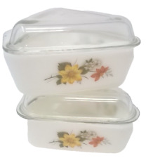 2x Vintage Autumn Glory Triangular Pyrex Dishes for sale  Shipping to South Africa