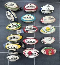 16 Mini Rugby Balls - A Few Signed - Gilbert - Various Teams for sale  Shipping to South Africa