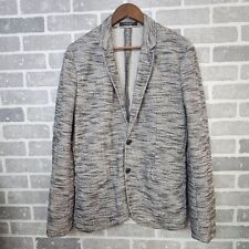 Blazer masculino Zara grande cinza texturizado jaqueta de malha preppy casual uso no escritório comprar usado  Enviando para Brazil