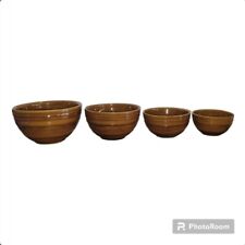 McCoy Mixing Bowls Pottery Oven Proof Set Of 4 Nesting Kitchen Made In USA for sale  Shipping to South Africa