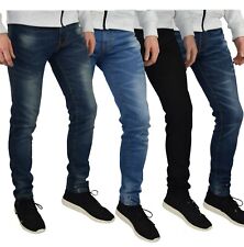 Mens Slim Fit Stretch Jeans Comfy Fashionable Super Flex Denim Pants myynnissä  Leverans till Finland