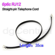 Novo em folha preto 35cm 6P6C PRO ADSL cabo de telefone RJ11/RJ12 para ADSL, usado comprar usado  Enviando para Brazil