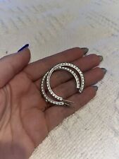 Silver diamond hoop for sale  WHITLAND