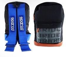 Used, Bride Gradation Sparco Racing Seat Cloth Backpack Blue Harness Adjustable Strap for sale  Shipping to South Africa