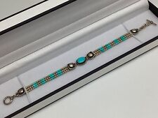 Turquoise silver bracelet for sale  EDENBRIDGE