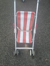 Vintage Maclaren Dolls Play Buggy in Red and White - Scarce 1970 toy pushchair  for sale  Shipping to South Africa