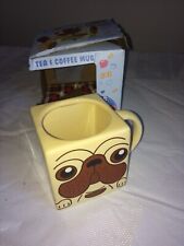 Square pug mug for sale  Shipping to Ireland