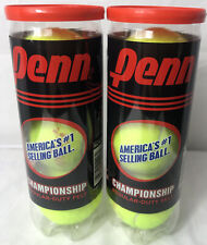 Usado, ¡Paquete de 2 pelotas de tenis PENN Championship de servicio regular! ¡6 bolas en total! segunda mano  Embacar hacia Argentina