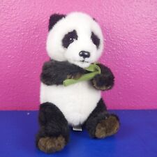 Peluche de oso panda con safari por el río bambú Singapur negro blanco 7,5" realista segunda mano  Embacar hacia Argentina