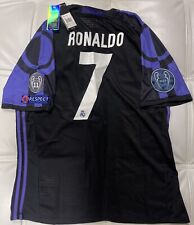 Camiseta deportiva Real Madrid #7 de Cristiano Ronaldo 2016/17 nueva con etiquetas CR7 tercer kit segunda mano  Embacar hacia Mexico
