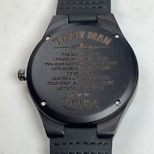 To My Man relógio de pulso masculino gravado analógico quartzo madeira marido namorado NOVO comprar usado  Enviando para Brazil