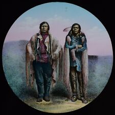 Magic Lantern Slide Native American Indianer des Westens c1890 Illustration gebraucht kaufen  Versand nach Germany