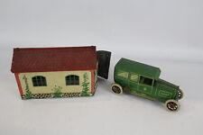 Lehmann Tin Plate Garage & Sedan Clockwork Vintage Toys Wind Up 765 German, used for sale  Shipping to South Africa