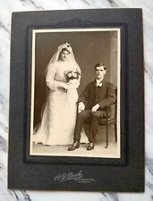 Foto de casamento antiga em papelão noivo por A.D. Burk Cleveland, Ohio, usado comprar usado  Enviando para Brazil
