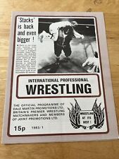 British wrestling programme for sale  HAVERHILL