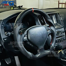 Hydro Dip Carbon Fiber Sport Flat Steering Wheel For 2008-2013 Infiniti G37 G37X for sale  Shipping to South Africa