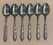 6 Pcs National Stainless Marquee Black Scroll Handle Soup Spoons table Japan for sale  Shipping to South Africa