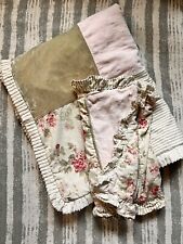 Used, Wendy Bellissimo Shabby Patchwork Twin Duvet, King Sham& Throw Pillow Set, Pink for sale  Shipping to South Africa