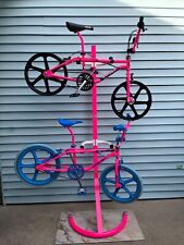 Suporte de parede rosa neon 2 bicicletas rack de armazenamento display BMX bicicleta GT Dyno Haro Hutch comprar usado  Enviando para Brazil