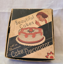 Decorador de bolo vintage de alumínio, lindos bolos, kit decorador de bolo década de 1940-1950 comprar usado  Enviando para Brazil