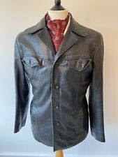 vintage leather jacket 70s for sale  HORNCHURCH