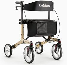 OasisSpace Aluminum Rollator Walker With 10" Wheels And Seat, Compact & Folding, used for sale  Shipping to South Africa