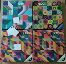 4x 600 Puzzle Ravensburger Graphic I III IV 1 3 4 Otto Maier incl. cartón rompecabezas, usado segunda mano  Embacar hacia Argentina