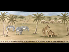 Papel de parede Warner Safari borda zebra leão elefante girafa animais 1 rolo 10" H comprar usado  Enviando para Brazil