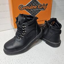 Genuine Grip Slip Oil Steel Toe Work Boot Leather (Womens 7) Or Mens Sz 5.5 +Box for sale  Shipping to South Africa