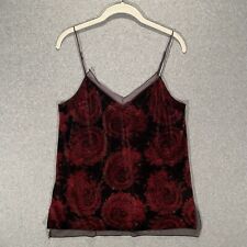 Free People Drippy Velvet Boho Tank Top Rich Plum Paisley Blouse Women’s Small for sale  Shipping to South Africa