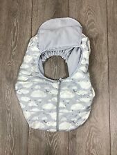 Go By Goldbug Car seat Cover Baby Infant Gray Clouds Stars Warm Fleece for sale  Shipping to South Africa