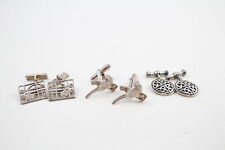 Sterling silver cufflinks for sale  LEEDS
