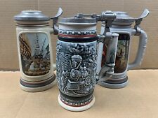 Lote de 3 canecas Avon Building of America ferreiro construtor naval cerveja Stein Tankard comprar usado  Enviando para Brazil