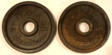 Weider International Pair of 5 kg or 11 lbs Olympic Weight Plates w/ 2” Hole W6 for sale  Shipping to South Africa