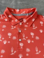 Camisa polo masculina de golfe Puma grande estampa de cacto deserto L laranja salmão comprar usado  Enviando para Brazil