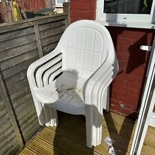 white plastic garden chairs for sale  WINCHESTER