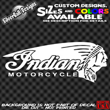 Used, Indian Motorcycle Custom Vinyl Decal Sticker Car Truck Window Harley Sturgis  for sale  Shipping to South Africa