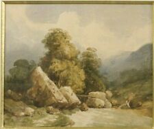 Aquarelle 1850 rochers d'occasion  Langres