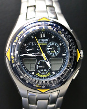 Citizen Blue Angels Eco-Drive Skyhawk relógio C650-T000959 como está peças ou reparo comprar usado  Enviando para Brazil