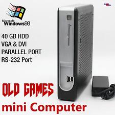 NANO MINI COMPUTER PC PER WINDOWS 98 SE DOS OLD GAMES 40GB GIOCHI PARALLELI VECCHI, usato usato  Spedire a Italy
