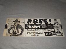 Pôster Hopalong Cassidy Hair Trainer-Original 1950s Era Store Sign 8" X 21.5" comprar usado  Enviando para Brazil