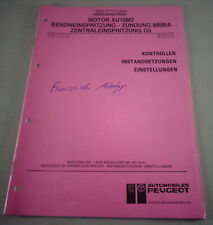 Tecnico Informazioni Schulungsunterlagen Peugeot Motore XU10MZ Stand 01/1991 segunda mano  Embacar hacia Argentina