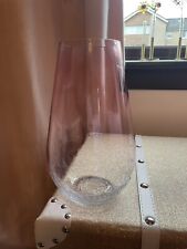 Pink clear vase for sale  GLASGOW