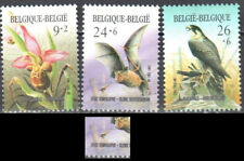 Używany, Belgium 1987 - Moth - Bath - Bird - Flower Mi. 2296-98 - MNH (**) na sprzedaż  PL