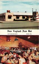 Cartão postal vintage New England Raw Bar Restaurant Miami Flórida FL não publicado comprar usado  Enviando para Brazil