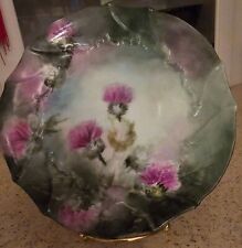 flowers plate painted hand for sale  San Jose