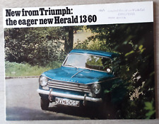 Triumph herald brochure for sale  BOURNE