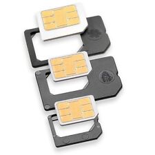 Adapter nano SIM ZESTAW PREMIUM 3 szt. MADE IN GERMANY do np. iPhone 8 / X / 12 kart SIM na sprzedaż  Wysyłka do Poland