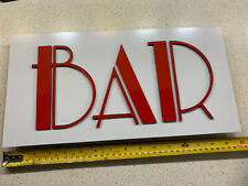 Used, BAR Sign Aluminium Composite Bar Signage Supplied On White Perspex Board for sale  Shipping to South Africa
