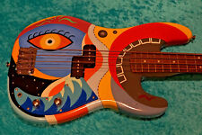 Bajo de precisión Fender Squier P pintado a mano arte pintado a mano en EE. UU. segunda mano  Embacar hacia Argentina